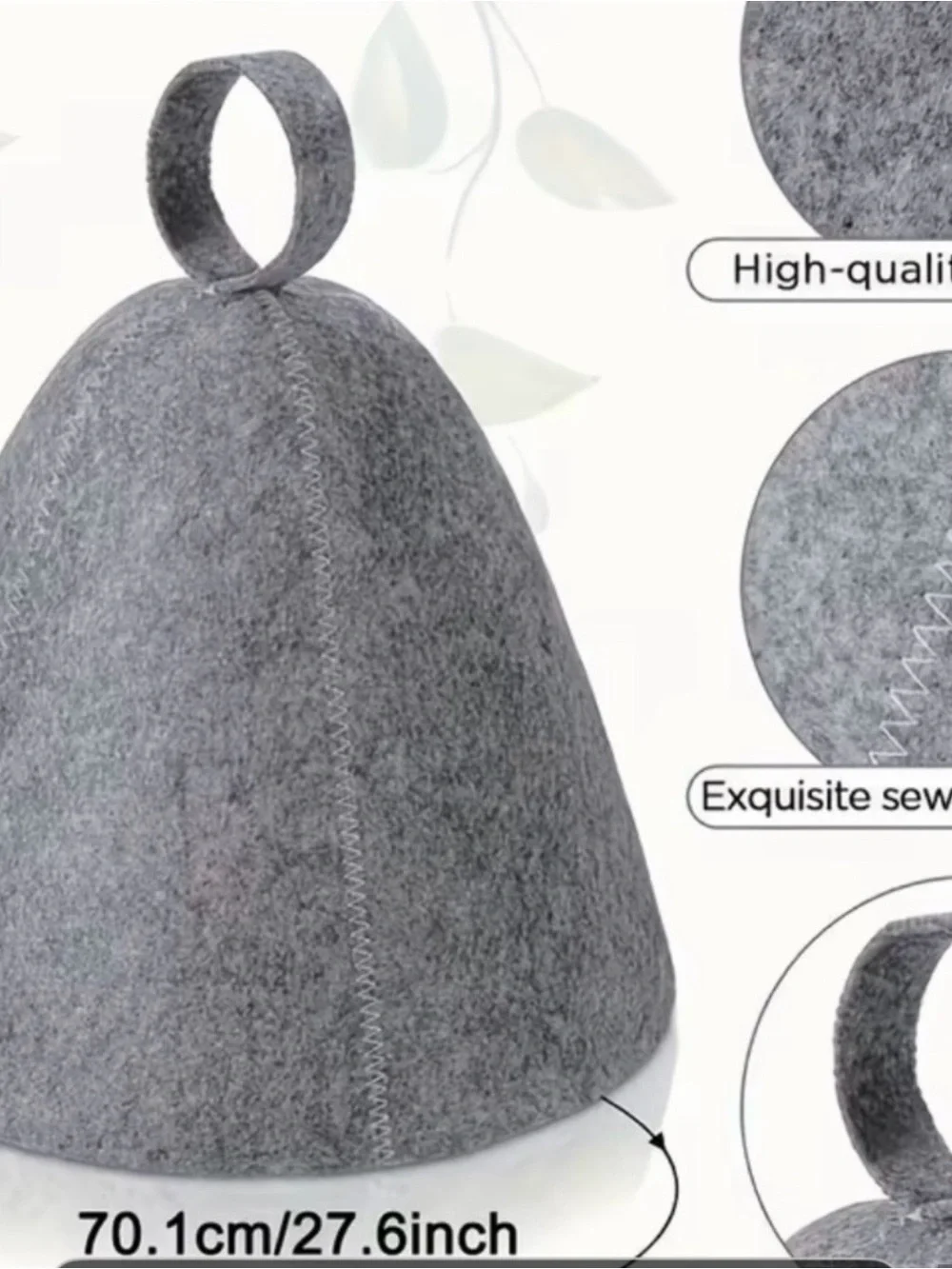 Sauna hats gray set of 2